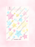 stars & swirls sticker sheet