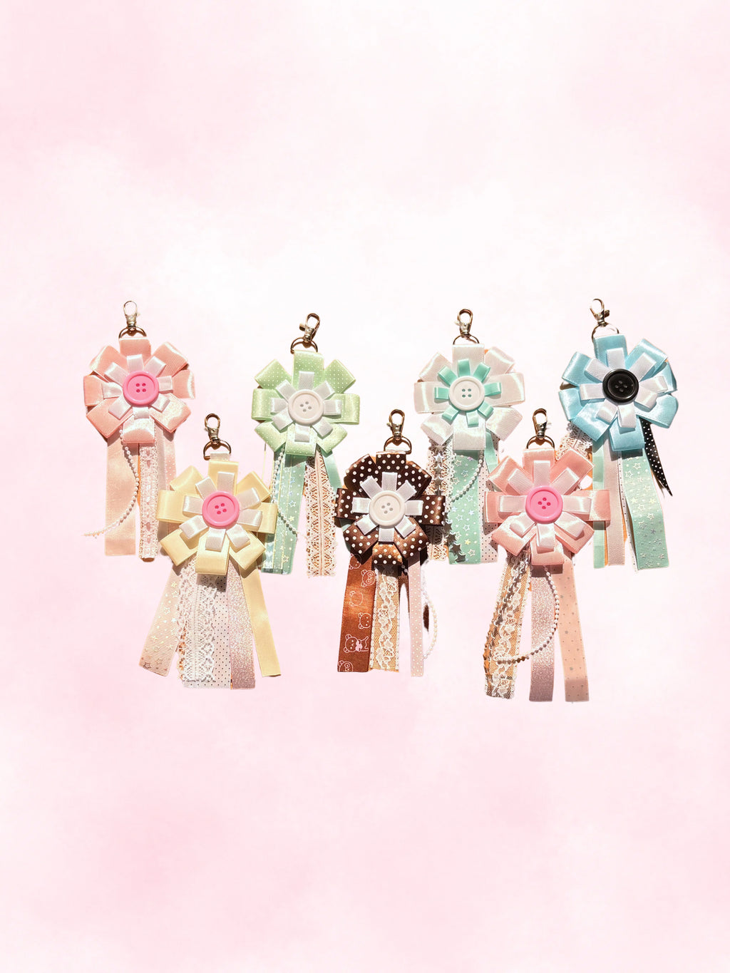 rosette bag charms