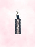 satin & lace bag charm (black & pink)