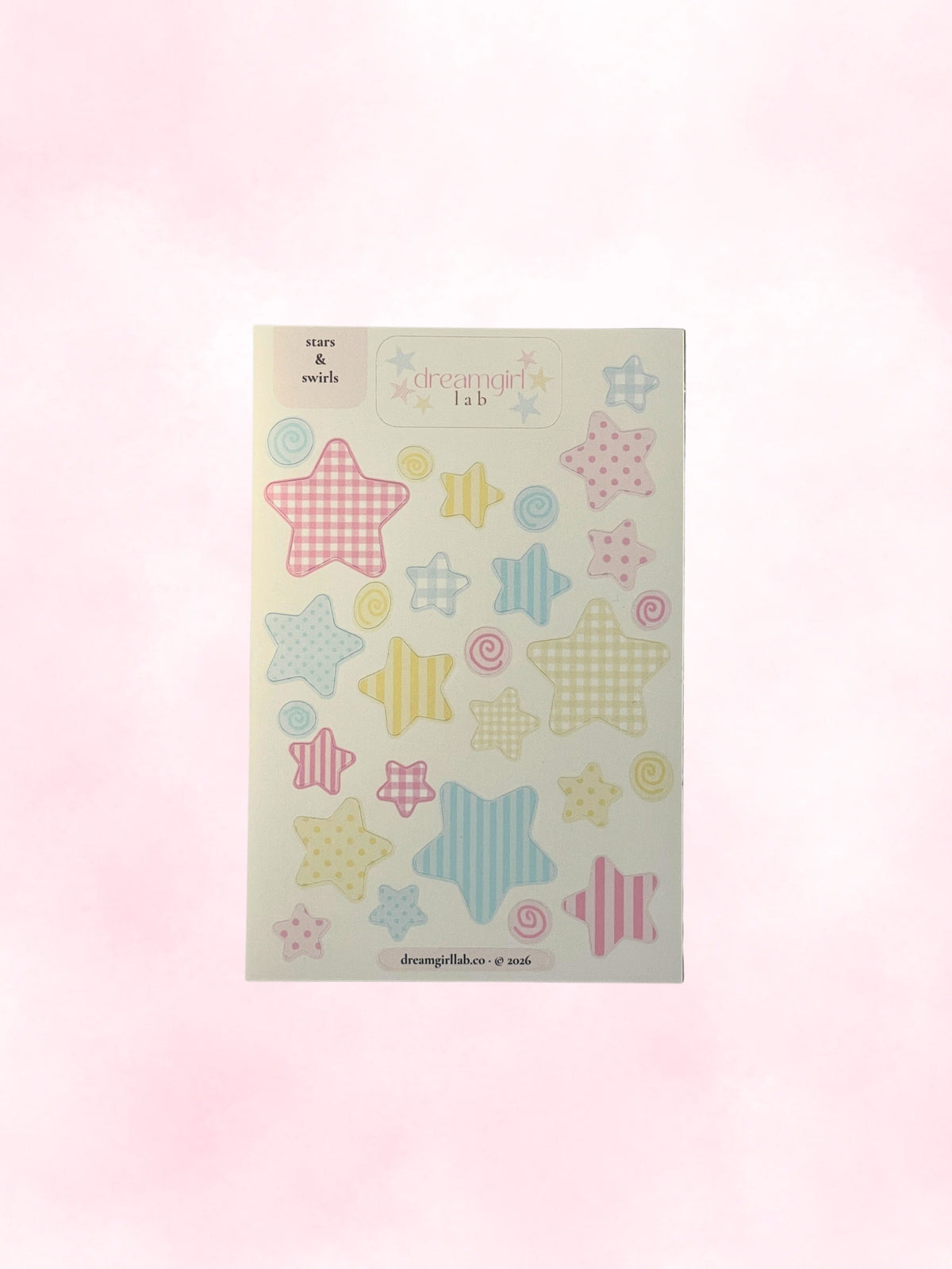 stars & swirls sticker sheet