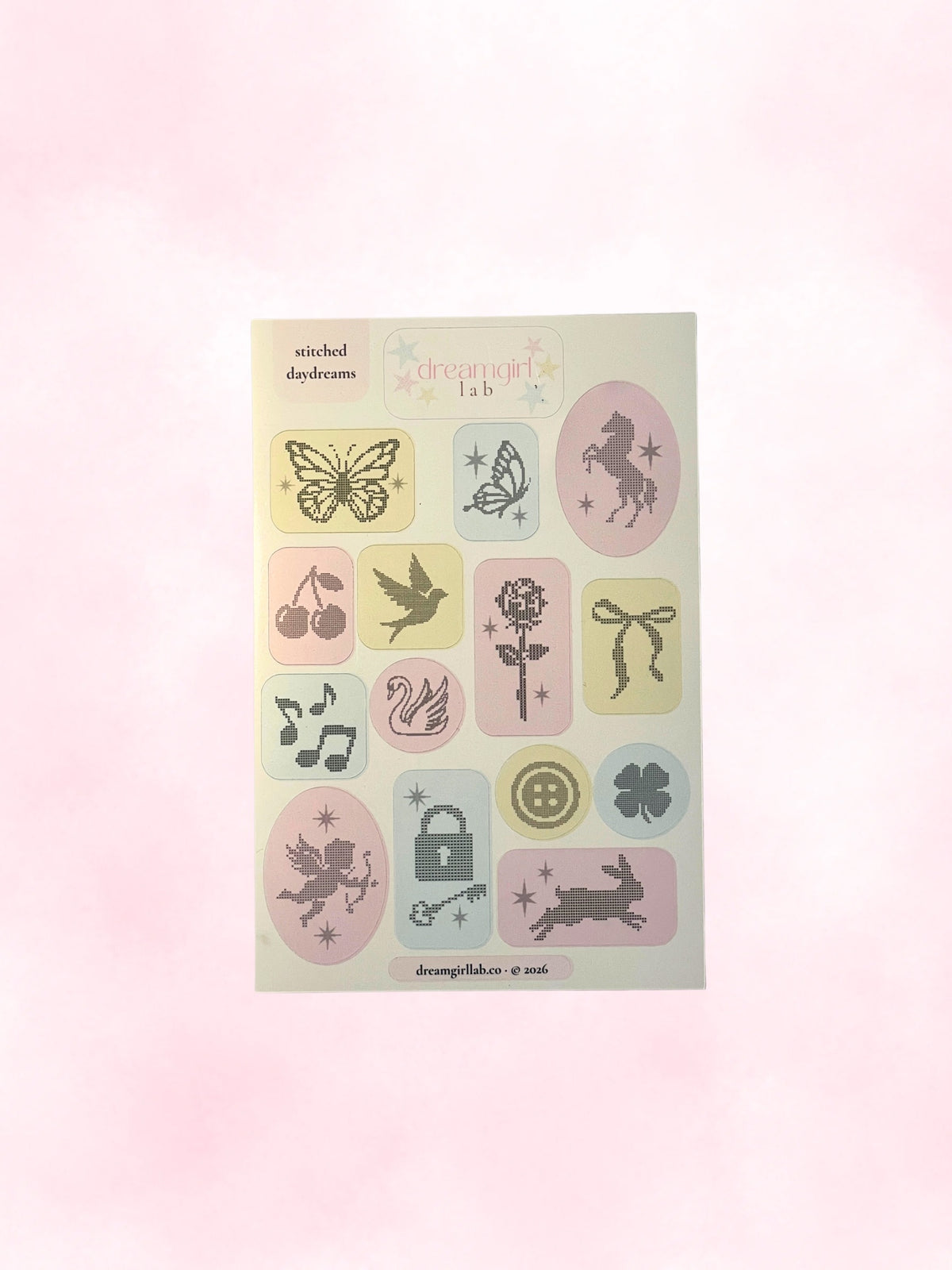 stitched daydreams sticker sheet